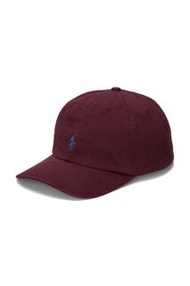 Детская хлопковая бейсболка Polo Ralph Lauren, бордовый