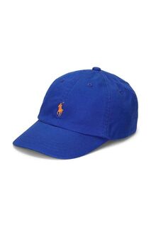 Детская хлопковая бейсболка Polo Ralph Lauren, синий