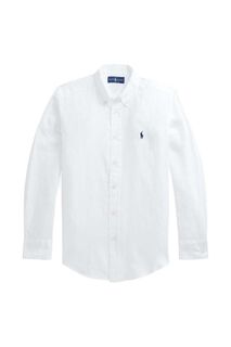 Детская льняная рубашка Polo Ralph Lauren, белый