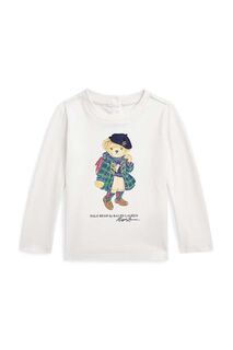 Хлопковая рубашка с длинными рукавами Polo Ralph Lauren для малышей, белый