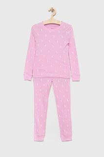 Хлопковая пижама Polo Ralph Lauren, розовый