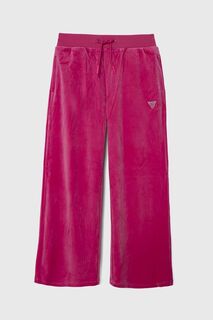 Детские велюровые спортивные штаны Guess, розовый