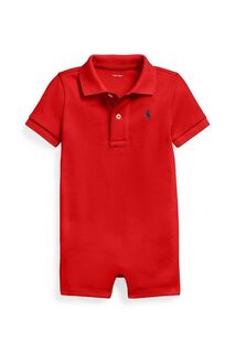 Хлопковый детский комбинезон Polo Ralph Lauren, красный