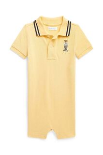 Хлопковый детский комбинезон Polo Ralph Lauren, желтый