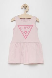 Guess Детское хлопковое платье, розовый