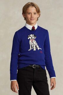 Детский хлопковый свитер Polo Ralph Lauren, синий