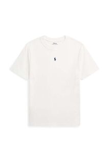 Детская хлопковая футболка Polo Ralph Lauren, белый