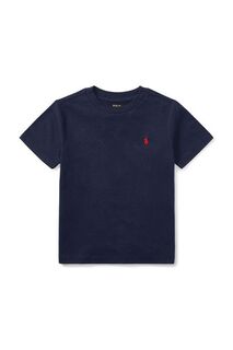 Детская хлопковая футболка Polo Ralph Lauren, темно-синий