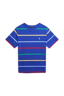 Детская хлопковая футболка Polo Ralph Lauren, синий