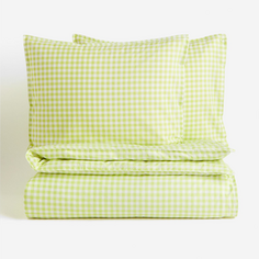 Комплект двуспального постельного белья H&amp;M Home Patterned, светло-зеленый