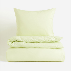 Комплект односпального постельного белья H&amp;M Home Cotton, светло-зеленый