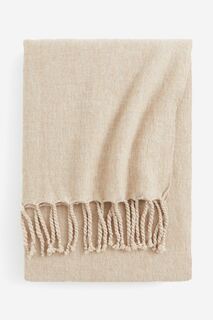 Плед H&amp;M Home Wool-blend, бежевый