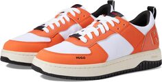 Кроссовки Kilian Retro Low Profile Sneakers HUGO, цвет Electric Orange/White