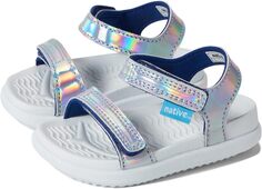 Сандалии на плоской подошве Charley Hologram Native Shoes Kids, цвет Pink Hologram/Shell White