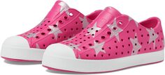 Кроссовки Jefferson Sugarlite Print Native Shoes Kids, цвет Radberry Pink/Shell White/Silver Stars