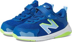 Кроссовки 545 Bungee Lace with Hook-and-Loop Top Strap New Balance, цвет Blue/Pixel Green