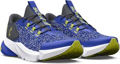 Кроссовки Scramjet 5 AC Under Armour, цвет Team Royal/Pitch Gray/Lime Yellow