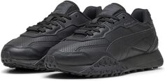 Кроссовки Puma Kids Blacktop Rider Leather Sneakers PUMA, цвет Puma Black/Shadow Gray