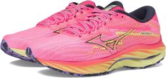 Кроссовки Wave Rider 27 Mizuno, цвет High Vis Pink/Ombre Blue