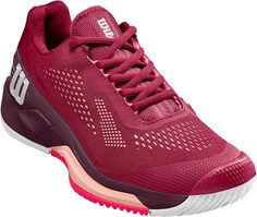 Кроссовки Rush Pro 4.0 Tennis Shoes Wilson, цвет Beet Red/White/Tropical Peach