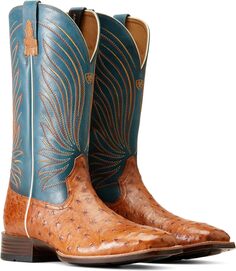 Ковбойские сапоги Brandin&apos; Ultra Western Boot Ariat, цвет Antique Tan Full Quill Ostritch