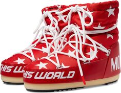 Зимние ботинки Light Low Stars MOON BOOT, цвет Red/White