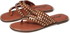 Сандалии на плоской подошве Beatrice Beaded Flat Sandal Free People, цвет Bronzer/Natural Combo