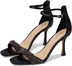 Босоножки Yesica Jewel Badgley Mischka, цвет Black Satin