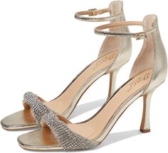 Босоножки Yesica Jewel Badgley Mischka, цвет Gold Textile