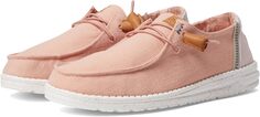 Кроссовки Wendy Washed Canvas Slip-On Casual Shoes Hey Dude, цвет Rose Cloud