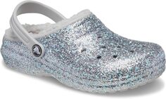 Сабо Classic Lined Glitter Clog Crocs, цвет Iced Mint