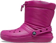 Зимние ботинки Classic Lined Neo Puff Boot Crocs, цвет Fuchsia Fun