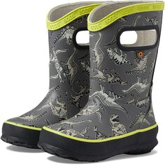 Резиновые сапоги Rain Boot Super Dino Bogs, цвет Gray Multi