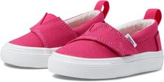 Кроссовки Tiny Alpargata Fenix Slip-On Canvas TOMS, темно-розовый