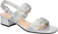 Босоножки Charee Easy Street, цвет Silver Woven