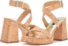 Босоножки Tackle 5 Nine West, цвет Cork