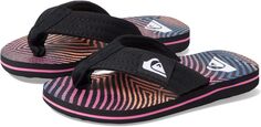 Шлепанцы Quiksilver Kids Molokai Layback II Flip Flops Quiksilver, цвет Black/Orange/Grey