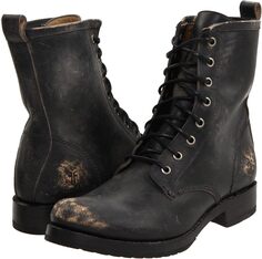 Ботинки на шнуровке Veronica Combat Frye, цвет Black Stone Wash