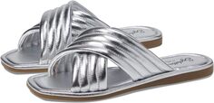 Сандалии на плоской подошве Word For Word Seychelles, цвет Silver Metallic Leather