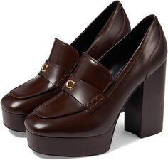 Лоферы Ilyse Platform Loafer COACH, цвет Maple