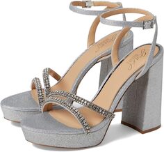 Босоножки Rochel Jewel Badgley Mischka, цвет Silver