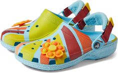 Сабо Zen Garden Sensory Classic Slip Resistant Adjustable Terry Cloth Clog Crocs, цвет Arctic/Multi