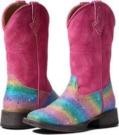 Ковбойские сапоги Glitter Rainbow Roper, розовый