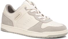 Кроссовки C201 Mixed Material Sneaker COACH, цвет Chalk/Dove Grey