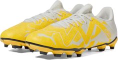 Бутсы Future Play Firm Ground/Artificial Ground PUMA, цвет Sedate Gray/Asphalt/Yellow Blaze