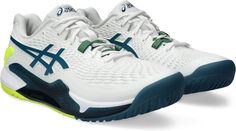 Кроссовки Gel-Resolution 9 Tennis Shoe ASICS, цвет White/Restful Teal