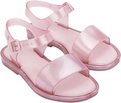 Сандалии на плоской подошве Mar Sandal Mini Melissa, цвет Pink/Glitter