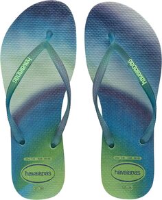 Шлепанцы Slim Metallic Rainbow Havaianas, цвет Citronella