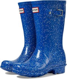 Резиновые сапоги Original Giant Glitter Wellington Boots Hunter, цвет Cruise Blue