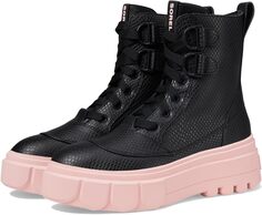 Ботинки на шнуровке Caribou X Boot Lace Waterproof SOREL, цвет Black/Vintage Pink